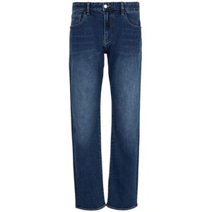Armani Exchange, Jeans, Heren, Blauw, W36, Katoen, Slim Fit 5 Zakken Jeans