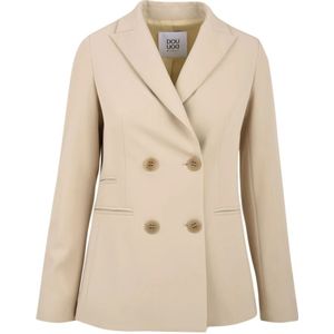 Douuod Woman, Fenicottero Jas voor Dames Beige, Dames, Maat:XS