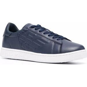 Emporio Armani Ea7, Schoenen, Heren, Blauw, 42 EU, Polyester, Dynamische Blauwe Tennisschoenen