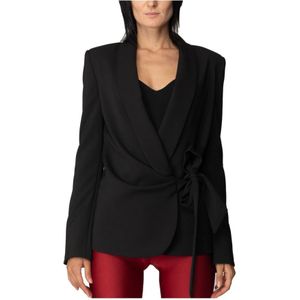 Aniye By, Zwarte Synthetische Blazer voor Dames Zwart, Dames, Maat:M