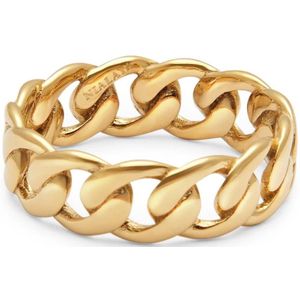 Nialaya, Chain Ring in Gold Geel, Dames, Maat:54 MM