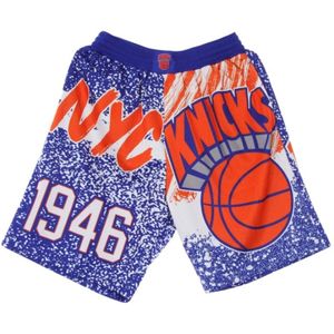 Mitchell & Ness, Basketbalshort Blauw, Heren, Maat:L