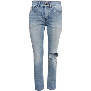 Yves Saint Laurent Vintage, Pre-owned, Dames, Blauw, M, Denim, Pre-owned Denim jeans