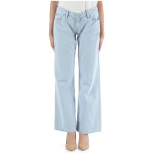 Calvin Klein Jeans, Jeans, Dames, Blauw, W27, Katoen, Extreem laaghangende baggy jeans