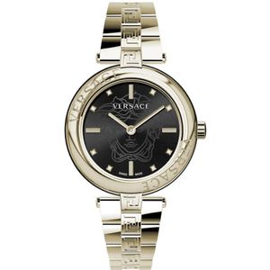 Versace, NEW Lady Roestvrijstalen Horloge Geel, Dames, Maat:ONE Size