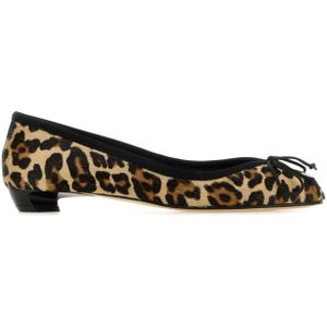 Alexander McQueen, Schoenen, Dames, Bruin, 37 EU, Gedrukte Armadillo Ballerinas