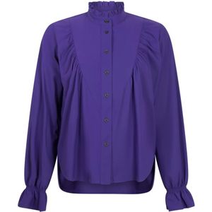 Jane Lushka, Blouses & Shirts, Dames, Paars, M, Stijlvolle Paarse Jersey Blouse