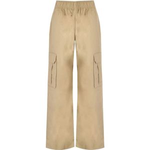 Stine Goya, Beige Cargo Broek met Maxi Zakken Beige, Dames, Maat:S