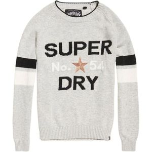 Superdry, Grijze Dames Jersey Top Grijs, Dames, Maat:M