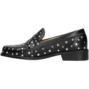 Fabienne Chapot, Schoenen, Dames, Zwart, 36 EU, Leer, Klassieke zwarte loafers met studs