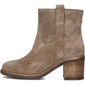 Via Vai, Schoenen, Dames, Beige, 38 EU, Suède, Beige Suède Enkellaarsjes Flo Hayes