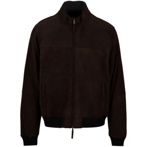 The Jack Leathers, Chelsea Bruine Leren Jassen Bruin, Heren, Maat:M