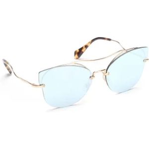 Miu Miu Pre-owned, Pre-owned, Dames, Geel, ONE Size, Pre-owned Plastic sunglasses