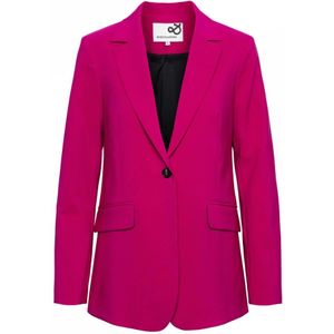 &Co Woman, Comfortabele Lange Claire Blazer Roze, Dames, Maat:L