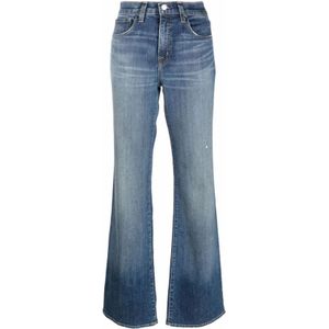 Nili Lotan, Blauwe Flared Denim Jeans Blauw, Dames, Maat:W25