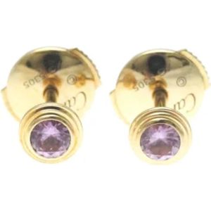 Cartier Vintage, Pre-owned, Dames, Geel, ONE Size, Pre-owned Rose Gold earrings