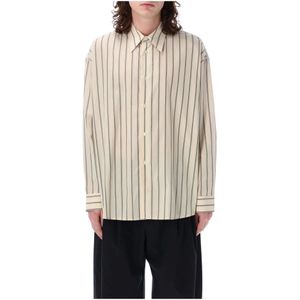 Studio Nicholson, Overhemden, Heren, Beige, M, Casual Shirts