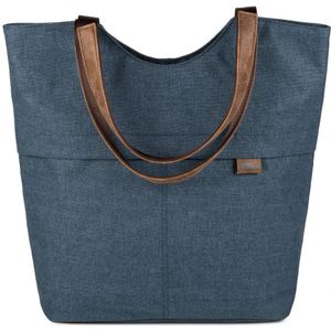 Zwei, Twee Olli Shopper Denim Blauw, Dames, Maat:ONE Size