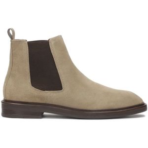 Kazar, Schoenen, Heren, Beige, 40 EU, Suède, Chelsea boots voor heren met elastische inzetstukken