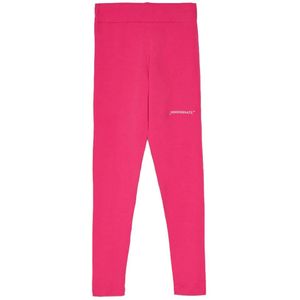 Hinnominate, Logo Print Katoenen Leggings Roze, Dames, Maat:S