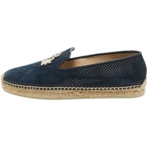 Christian Louboutin Pre-owned, Pre-owned Suede flats Blauw, Dames, Maat:37 EU