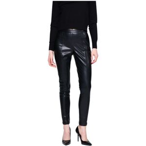 Silvian Heach, Broeken, Dames, Zwart, 2Xs, Ecopelle Elastische Taille Leggings