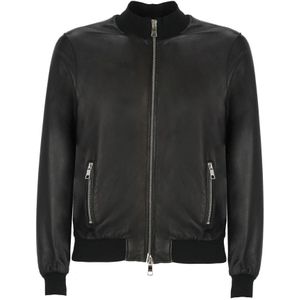 The Jack Leathers, Jassen, Heren, Zwart, XL, Leer, Bomber Jassen