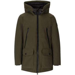 Woolrich, Militair Groene Soft Shell Parka Groen, Heren, Maat:L