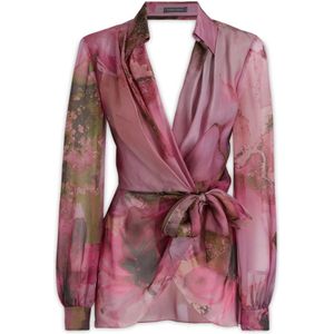 Alberta Ferretti, Blouses & Shirts, Dames, Roze, S, Elegante Blouse voor Vrouwen