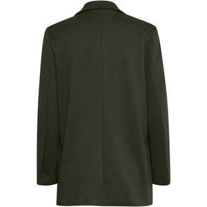 Ichi, Jassen, Dames, Zwart, XS, Polyester, Stijlvolle Oversize Blazer met V-Hals en Knopen