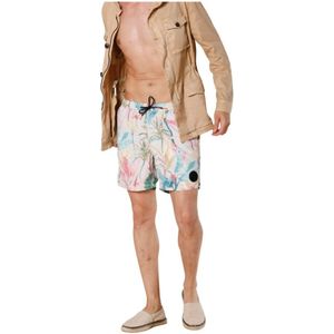 Mason's, Badkleding, Heren, Veelkleurig, XL, Polyester, Jungle Flower Patroon Heren Zwembroek