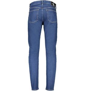 Calvin Klein, Jeans, Heren, Blauw, W30 L32, Katoen, Blauwe Katoenen Slim Taper Jeans