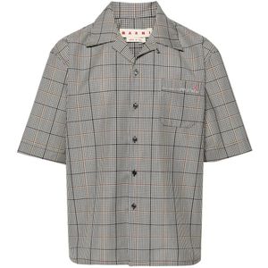 Marni, Overhemden, Heren, Veelkleurig, XL, Wol, Gingham Check Cotton Shirt