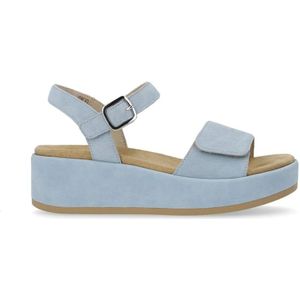 Remonte, Schoenen, Dames, Blauw, 41 EU, Suède, Blauwe Casual Platte Sandalen Vrouwen