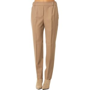 Antonelli Firenze, Broeken, Dames, Beige, M, Wol, Sidro Beige Broek van Wolmix