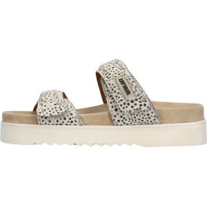 Maruti, Schoenen, Dames, Veelkleurig, 36 EU, Suède, Beige Ponyhair Slipper Brooke