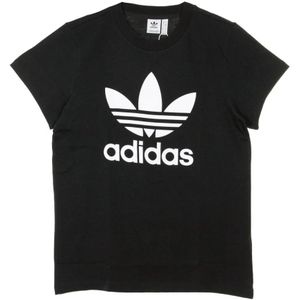 Adidas, Tops, Dames, Zwart, XL, Zwarte Boyfriend Tee Dames T-shirt