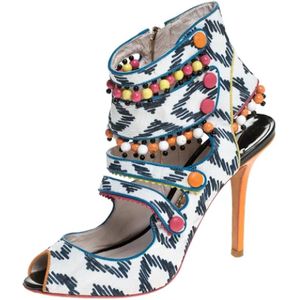 Sophia Webster Pre-owned, Pre-owned, Dames, Veelkleurig, 39 EU, Leer, Pre-owned Fabric sandals