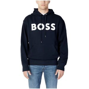 Hugo Boss, Sweatshirts & Hoodies, Heren, Blauw, 2Xl, Katoen, Sweatshirts