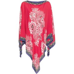 Etro, Capes Rood, Dames, Maat:ONE Size