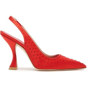 Stuart Weitzman, Glam XCurve 100 Slingback Pumps Rood, Dames, Maat:40 EU