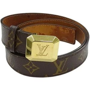 Louis Vuitton Vintage, Pre-owned Cotton belts Bruin, Dames, Maat:ONE Size