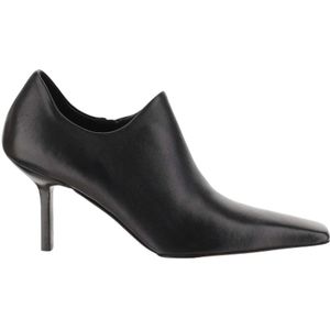 Armarium, Schoenen, Dames, Zwart, 36 EU, Leer, Zwarte Leren Vierkante Neus Pumps