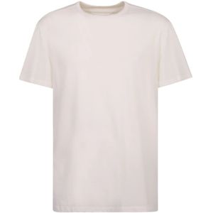 Maison Margiela, Tops, Heren, Wit, M, Wit Logo Print T-Shirt