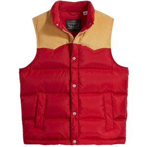 Levi's, Jassen, Heren, Rood, S, Polyester, Rode Western Super Puffer Jas