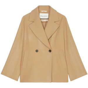 Marc O'Polo, Mantels, Dames, Beige, M, Wol, Caban jas relaxed