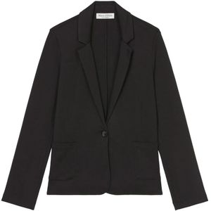 Marc O'Polo, Jassen, Dames, Zwart, XL, Katoen, Gewone jersey blazer