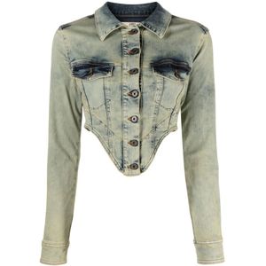 Knwls, Jassen, Dames, Blauw, S, Denim, Denim Jack