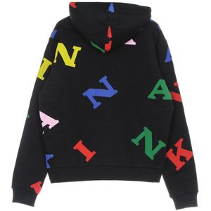 Karl Kani, Sweatshirts & Hoodies, Heren, Zwart, L, Katoen, Retro Logo Hoodie Zwart Multi