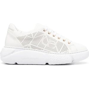 Casadei, Schoenen, Dames, Wit, 39 EU, Witte Leren Sneakers voor Vrouwen